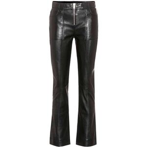 NWT GANNI Black Leather Trousers Size Medium